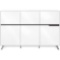 6-Door Storage Cabinet - Aluminum Legs, White Lacquer