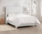 Upholstered Platform Bed with Deep Buttoned Tufted Wingback Headboard - white velvet