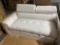 2 Seater Leather Love Seat Sofa - White