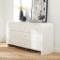Liabella 6 Drawer Curved Dresser Design: SFV2144A - White