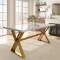 Magallanes Marble Top Trestle Dining Table