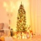 7Ft Pre-lit Artificial Pencil Christmas Tree w 350 LED Lights
