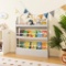 Costway 3-Tier Bookshelf with 2 Anti-Tipping Kits for Books and Magazines