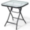 Costway 18 Inch Square Patio Bistro Table with Rustproof Frame
