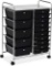 15-Drawer Rolling Storage Cart - Black