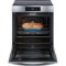 Frigidaire Gallery 30-in 5 Burners 6.2-cu ft Self & Steam Cleaning Air Fry Convection Oven Slide-in