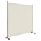 Costway 6FT Single Panel Room Divider with Wheels Rolling Fabric