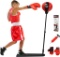 Kids punching speedball with gloves