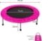 Costway 38-Inch Mini Folding Fitness Trampoline pink