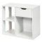 Costway 3-Cube Bookcase Organizer with 2-tier Wooden Storage Shelf & Pull-out Drawer