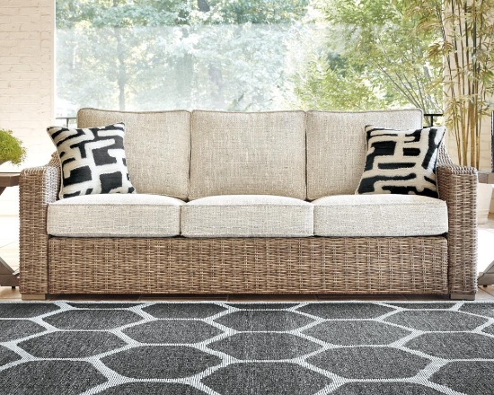 Danny 82.75'' Wicker Outdoor Patio Sofa - 35.5'' H X 82.75'' W X 36.75'' D