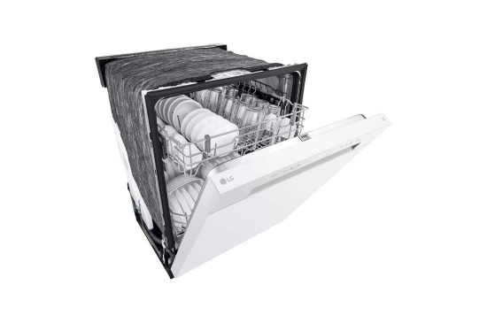 LG LDFC2423W Front Control Dishwasher with LoDecibel Operation and Dynamic Dry