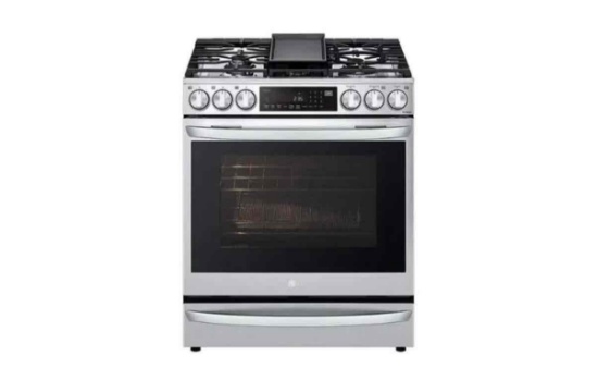 LG - 6.3 Cu. Ft. Smart Slide-In Gas True Convection Range with EasyClean and Air Sous-Vide