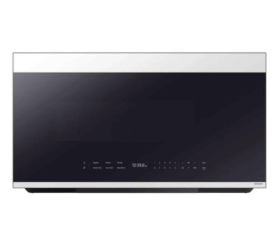 Samsung - Bespoke 2.1 Cu. Ft. Over-the-Range Microwave with Sensor Cooking - White Glass