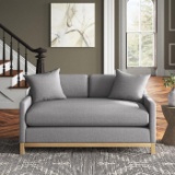 Cami 64'' Upholstered Loveseat - Gray - 33'' H X 64'' W X 39'' D
