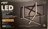 Feit Rectangle Shaped Chandeliers, Hanging LED Light Pendants - 2,800 LUMEN