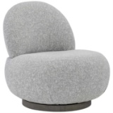 Generously plump curves craft Swivel Chair