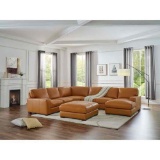 Latitude Run Gabriel 6 - Piece Genuine Leather Match Sectional