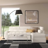 Davany Upholstered Leather Chaise Sectional Convertible Sleeper,Sofa Bed,Couch