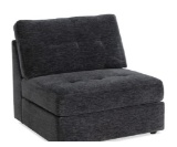 Dark Grey Armless Sofa Chair
