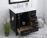 Elegant Lighting Irene Single Bathroom Vanity - Black - VF18836