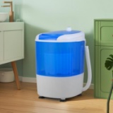 5.5 lbs Portable Semi Auto Washing Machine for Small Space - blue