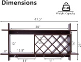 Wall Mounted Wine Rack Shelf Organizer