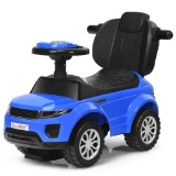 Costway 3 in 1 Ride on Push Car Toddler Stroller Sliding Car w/Music - blue