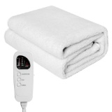 Costway 71 x 31 Inch Massage Bed Warmer Heating Pad with 5 Heat Settings