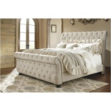 Ashley Furniture B643-76 Willenburg - Dark Brown King/California King Upholstered Footboard
