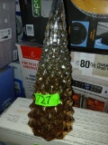Silver/Gold Glass Lighted Christmas Tree