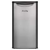Danby 3.3 cu. ft. Retro Mini Fridge in Stainless Steel without Freezer #DAR033A6BSLDB
