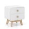 Giantex Night Stand with 2 Drawers - White