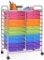 OFFICEJOY 20 Drawer Rolling Storage Cart - Rainbow Colored