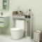 Costway Bathroom Over the Toilet Floor Storage Organizer with Adjustable Shelves - White