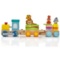 Costway Wooden Stackable Train Set Kids Educational Fun Cars with Animal Toys & Locomotive