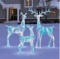 Member's Mark 3-Piece Pre-Lit Prismatic Deer Family Yard Decor