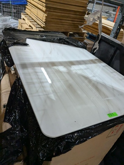 White Marble Looking (Table Top only )67 in x 36 in