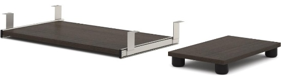 Bestar Embassy 27"W Keyboard Tray And CPU Stand In Dark Chocolate