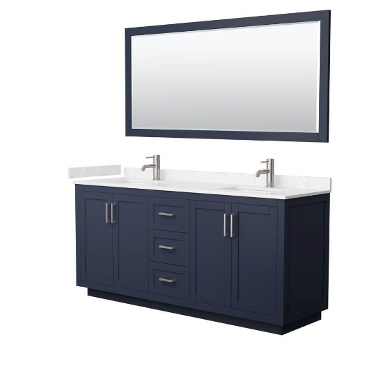 Miranda 72" Double Vanity - White #WC-2929-72-DBL