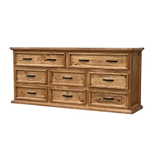 Deontrez Solid Wood 78''Wide 8 - Drawer Dresser (34.5'' H X 78'' W X 19.75'' D)