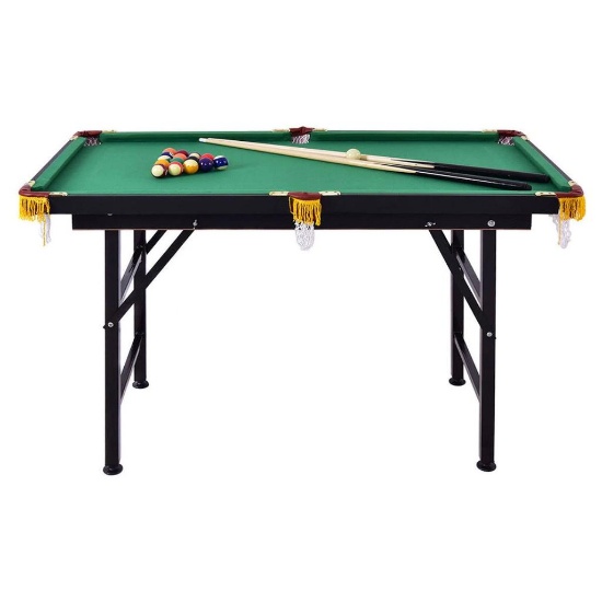Costway Folding Billiards Pool Table with Accessory Set for Whole Family