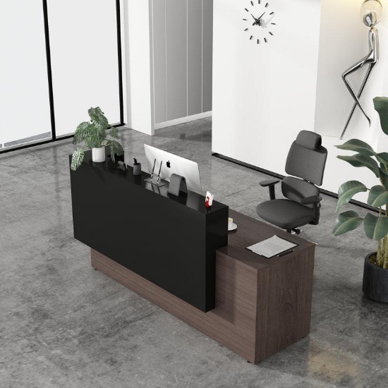 Nijash Rectangle Synthetic Laminate Reception Desk