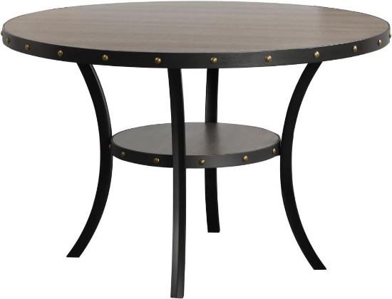 Furniture Crispin 48" Round Melamine Wood Dining Table