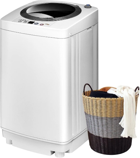 COSTWAY Portable Washing Machine, 8Lbs Capacity - White