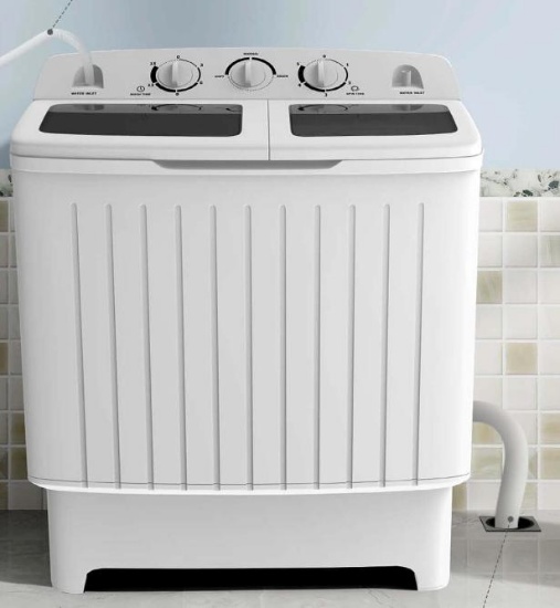 Costway Twin Tub Washing Machine - White