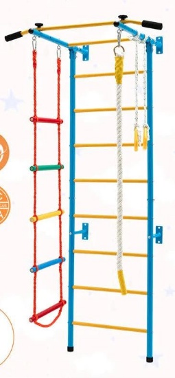 Costway 5 in 1 Kids Indoor Gym Playground Swedish Wall Ladder