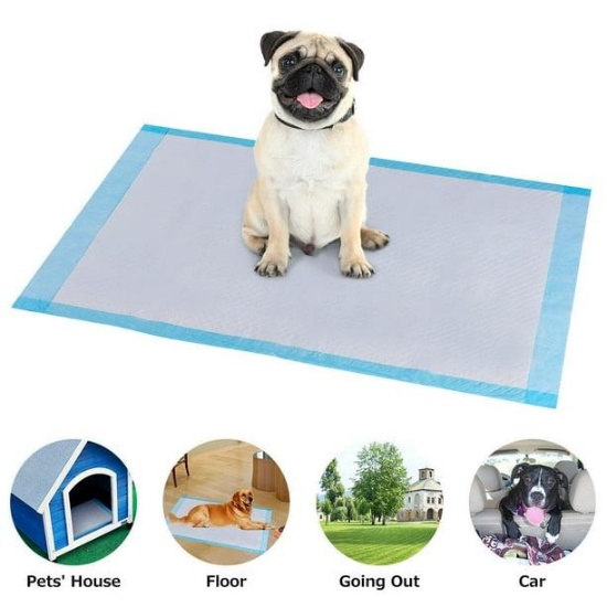 Costway 300 PCS 17'' X 24'' Puppy Pet Pads Dog Cat Wee Pee Piddle Pad Training Underpads