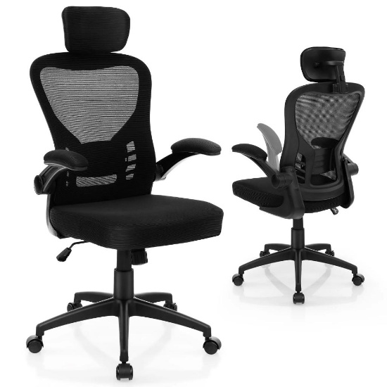 Black Mesh Home Office Chair, Adjustable