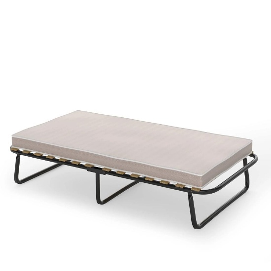 Costway Metal Guest Sleeper Folding Bed with Memory Foam Mattress